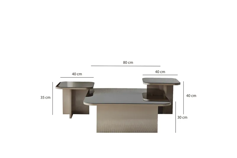 Moosonee Sofabord 80 cm - Beige - Møbler - Bord - Sofabord & salongbord
