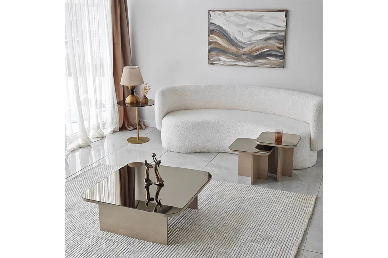 Moosonee Sofabord 80 cm - Beige - Møbler - Bord - Sofabord & salongbord