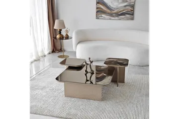 Moosonee Sofabord 80 cm - Beige - Møbler - Bord - Sofabord & salongbord