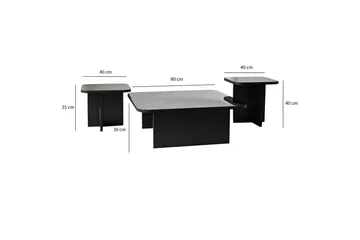 Moosonee Sofabord 80 cm - Svart - Møbler - Bord - Sofabord & salongbord