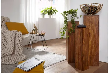 Morgillo Settbord 3-pk - Brun - Møbler - Bord - Sofabord & salongbord