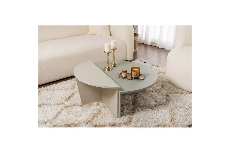 Sofabord Mukund Askegrønn Sandstein - Askegrønn Sandstein - Møbler - Bord - Sofabord & salongbord