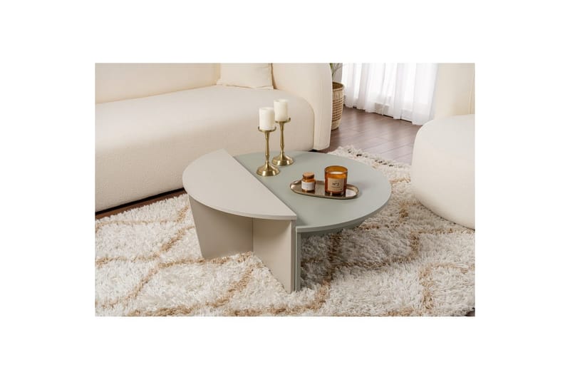 Sofabord Mukund Askegrønn Sandstein - Askegrønn Sandstein - Møbler - Bord - Sofabord & salongbord