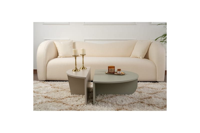 Sofabord Mukund Askegrønn Sandstein - Askegrønn Sandstein - Møbler - Bord - Sofabord & salongbord