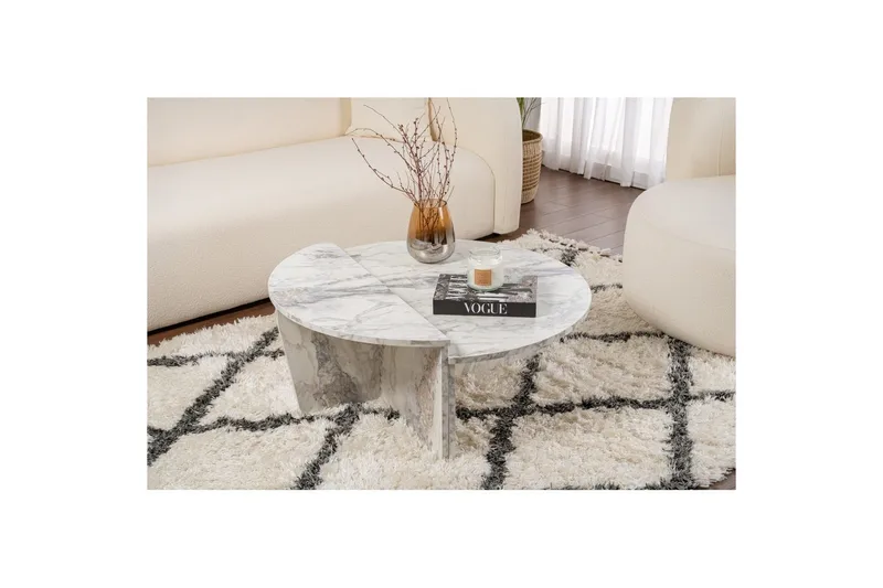 Sofabord Mukund Freesia-marmor - Freesia-marmor - Møbler - Bord - Sofabord & salongbord