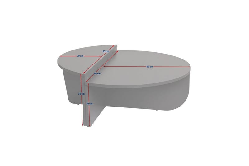 Sofabord Mukund Grå - Grå - Møbler - Bord - Sofabord & salongbord