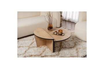 Sofabord Mukund Honey Oak Black - Honey Oak Black - Møbler - Bord - Sofabord & salongbord