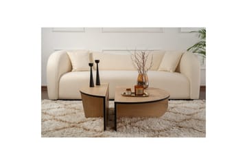 Sofabord Mukund Honey Oak Black - Honey Oak Black - Møbler - Bord - Sofabord & salongbord