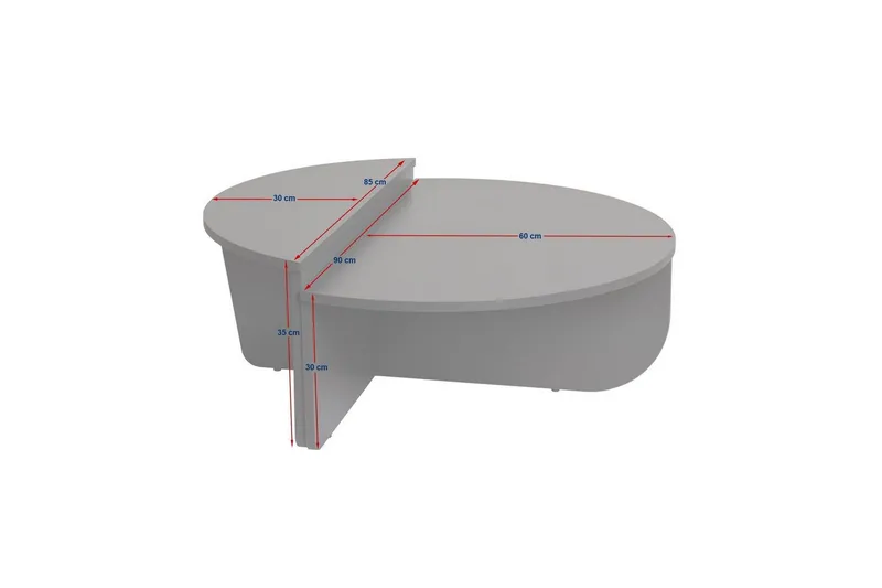 Sofabord Mukund Honey Oak Black - Honey Oak Black - Møbler - Bord - Sofabord & salongbord