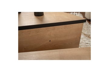 Sofabord Mukund Honey Oak Black - Honey Oak Black - Møbler - Bord - Sofabord & salongbord