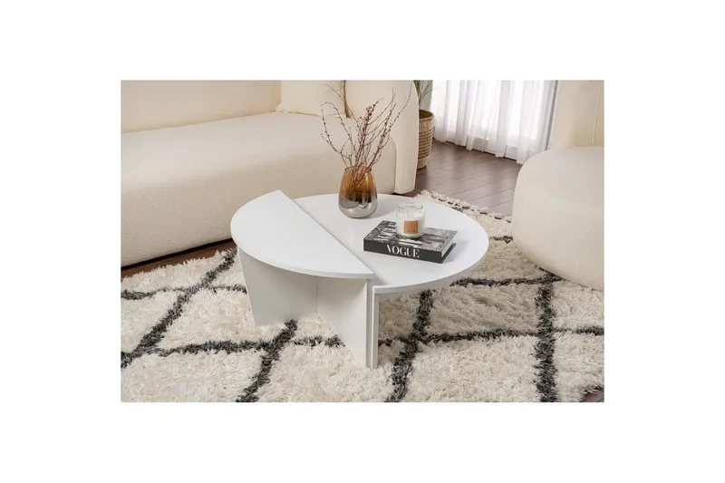 Sofabord Mukund Hvit - Hvit - Møbler - Bord - Sofabord & salongbord