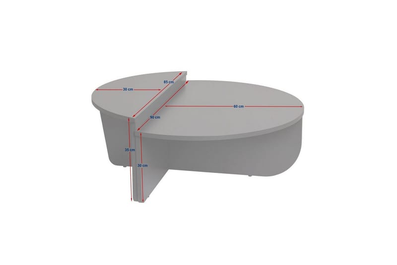 Sofabord Mukund Hvit - Hvit - Møbler - Bord - Sofabord & salongbord