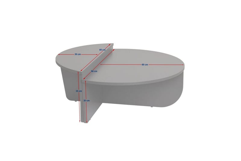 Sofabord Mukund Tre Hvit - Tre Hvit - Møbler - Bord - Sofabord & salongbord