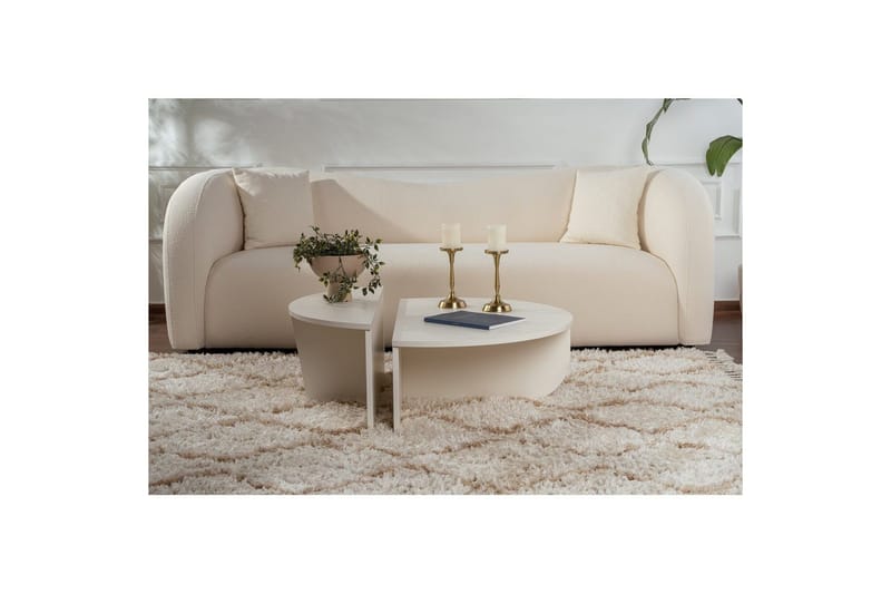 Sofabord Mukund Tre Hvit - Tre Hvit - Møbler - Bord - Sofabord & salongbord