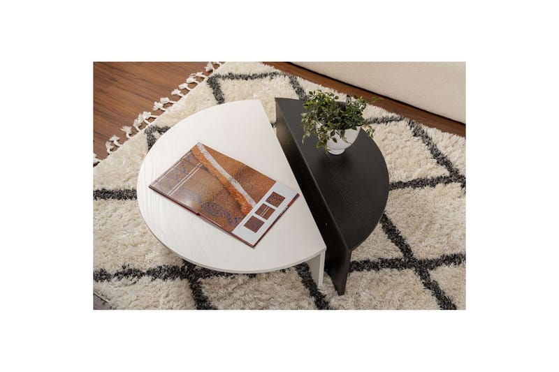 Sofabord Mukund Tre Hvit Tre Svart - Tre Hvit Tre Svart - Møbler - Bord - Sofabord & salongbord