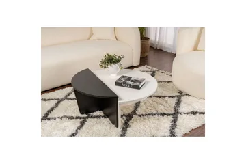 Sofabord Mukund Tre Hvit Tre Svart - Tre Hvit Tre Svart - Møbler - Bord - Sofabord & salongbord