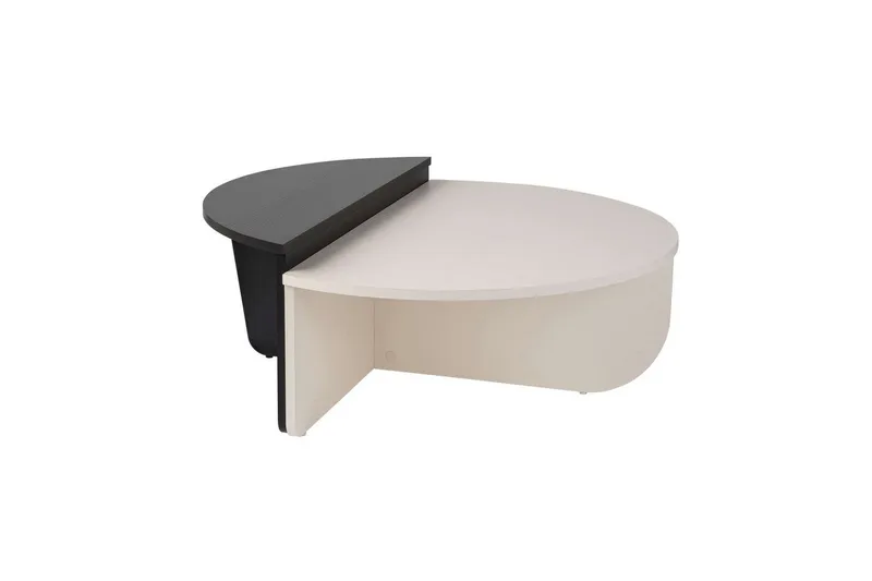 Sofabord Mukund Tre Hvit Tre Svart, Tre Hvit Tre Svart