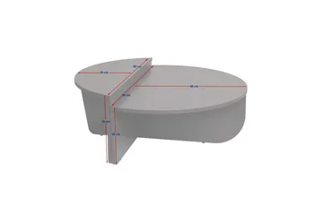 Sofabord Mukund Tre Hvit Tre Svart - Tre Hvit Tre Svart - Møbler - Bord - Sofabord & salongbord