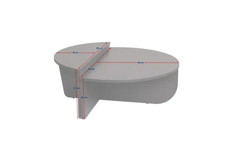 Sofabord Mukund Tre Hvit Tre Svart - Tre Hvit Tre Svart - Møbler - Bord - Sofabord & salongbord