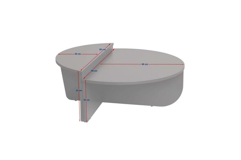 Sofabord Mukund Tre Hvit Tre Svart - Tre Hvit Tre Svart - Møbler - Bord - Sofabord & salongbord