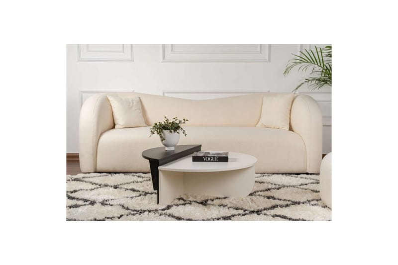 Sofabord Mukund Tre Hvit Tre Svart - Tre Hvit Tre Svart - Møbler - Bord - Sofabord & salongbord