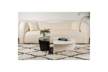 Sofabord Mukund Tre Hvit Tre Svart - Tre Hvit Tre Svart - Møbler - Bord - Sofabord & salongbord