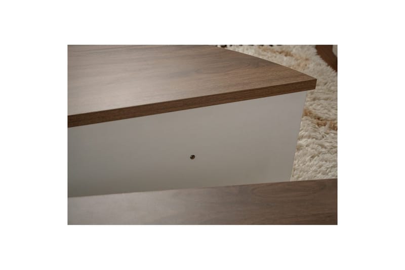 Sofabord Mukund Valnøtt Hvit - Valnøtt Hvit - Møbler - Bord - Sofabord & salongbord