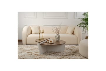 Sofabord Mukund Valnøtt Hvit - Valnøtt Hvit - Møbler - Bord - Sofabord & salongbord