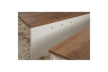 Sofabord Mukund Valnøtt Hvit - Valnøtt Hvit - Møbler - Bord - Sofabord & salongbord