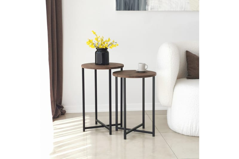 Mumondo Sofabord 35x35x35 cm Rundt - Brun - Møbler - Bord - Sofabord & salongbord