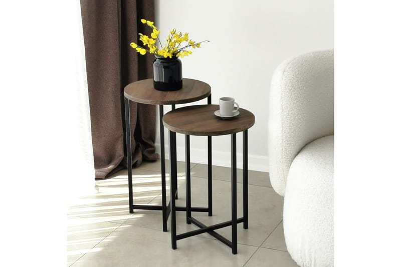 Mumondo Sofabord 35x35x35 cm Rundt - Brun - Møbler - Bord - Sofabord & salongbord