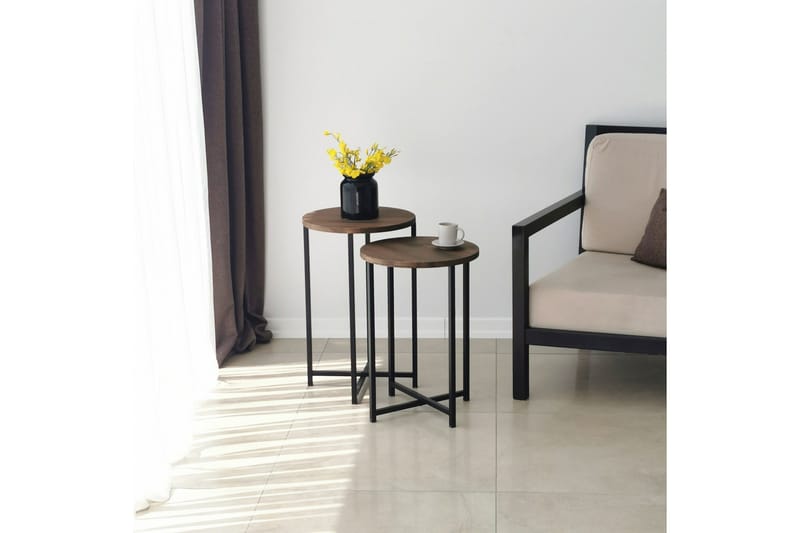 Mumondo Sofabord 35x35x35 cm Rundt - Brun - Møbler - Bord - Sofabord & salongbord