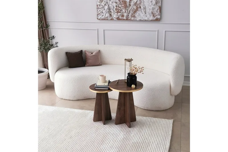 Munne Sofabord 40 cm - Valnøtt - Møbler - Bord - Sofabord & salongbord