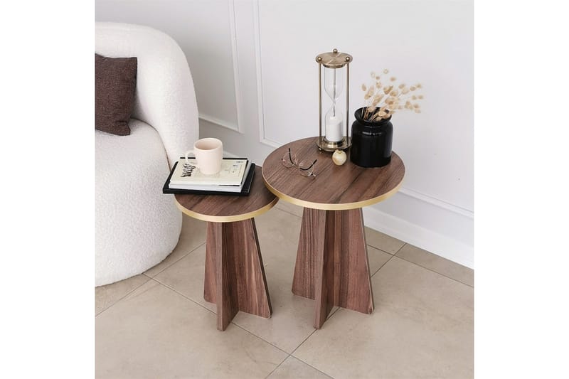 Munne Sofabord 40 cm - Valnøtt - Møbler - Bord - Sofabord & salongbord