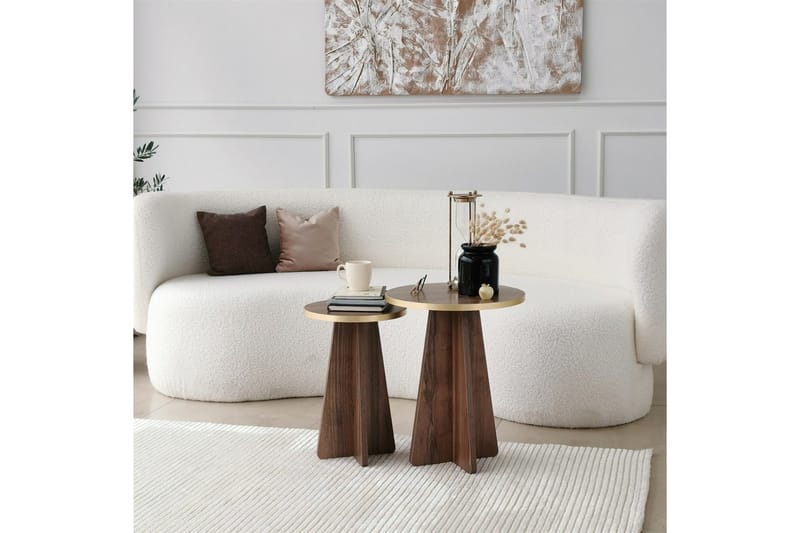 Munne Sofabord 40 cm - Valnøtt - Møbler - Bord - Sofabord & salongbord