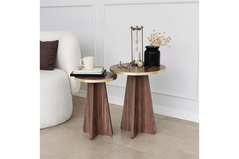 Munne Sofabord 40 cm - Valnøtt - Møbler - Bord - Sofabord & salongbord