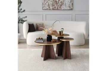 Munne Sofabord 40 cm - Valnøtt - Møbler - Bord - Sofabord & salongbord