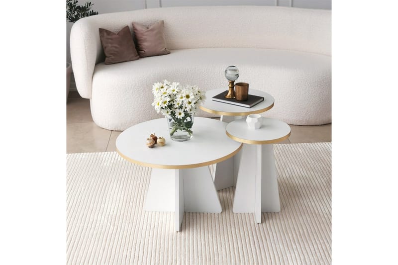 Munne Sofabord 60 cm - Hvit - Møbler - Bord - Sofabord & salongbord