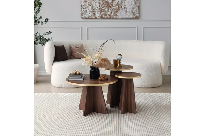 Munne Sofabord 60 cm - Valnøtt - Møbler - Bord - Sofabord & salongbord