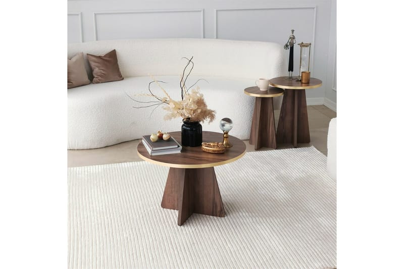 Munne Sofabord 60 cm - Valnøtt - Møbler - Bord - Sofabord & salongbord