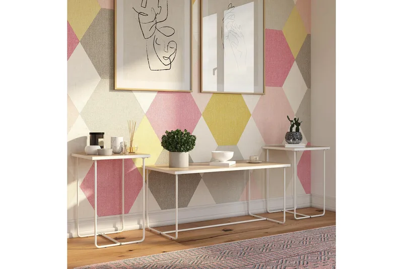 Nadzeya Sofabord Set - Natur - Møbler - Bord - Sofabord & salongbord