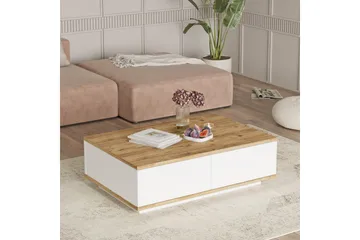 Najar Sofabord 90 cm - Brun/Hvit - Møbler - Bord - Sofabord & salongbord