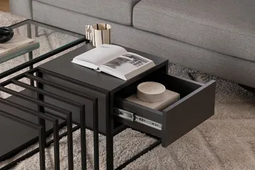 Natsumi Sofabord 90 cm - Svart - Møbler - Bord - Sofabord & salongbord