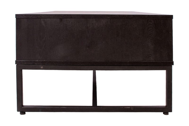 Nauerna Sofabord 110 cm med Oppbevaring 2 Skuffer - Eikefarge/Svart - Møbler - Bord - Sofabord & salongbord - Sofabord med oppbevaring