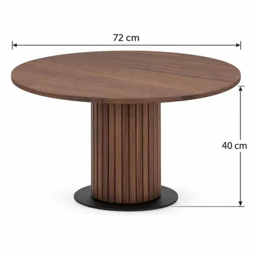 Noira rundt sofabord 72 cm - Valnøtt - Møbler - Bord - Sofabord & salongbord