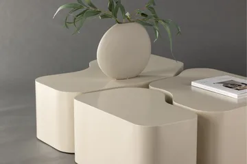 Nordland 92x74 cm Rektangulært Sofabord i Tre - Beige - Møbler - Bord - Sofabord & salongbord