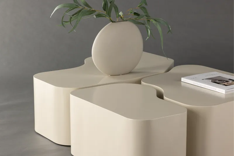 Nordland 92x74 cm Rektangulært Sofabord i Tre - Beige - Møbler - Bord - Sofabord & salongbord