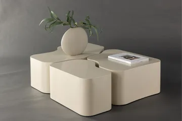 Nordland 92x74 cm Rektangulært Sofabord i Tre - Beige - Møbler - Bord - Sofabord & salongbord