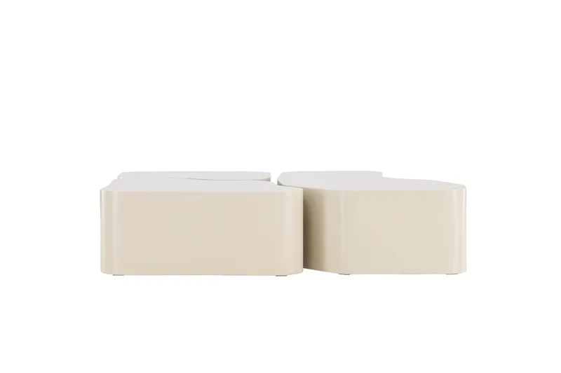Nordland 92x74 cm Rektangulært Sofabord i Tre, Beige
