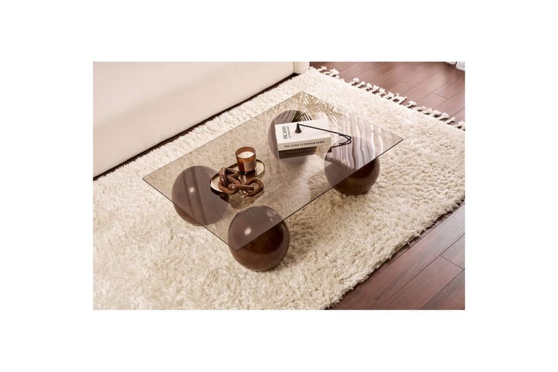 Sofabord Nordure Koushik Sofabord 110 cm Sand,Sjokoladebrun - Møbler - Bord - Sofabord & salongbord